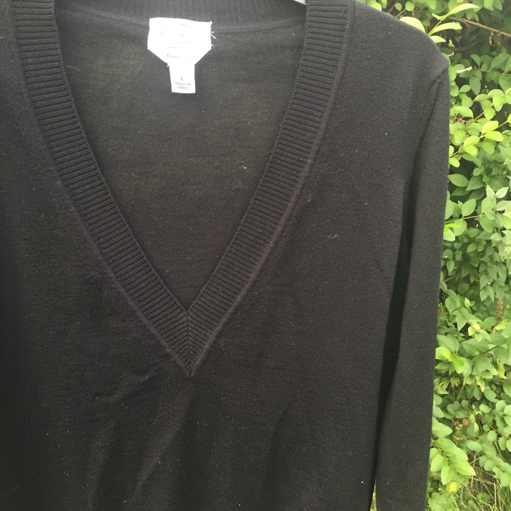 Talbots Deep V-Neck Long Sleeve Size Large